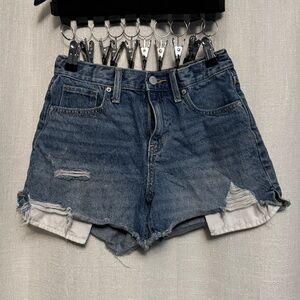 Old Navy Blue Distressed Jean Shorts
